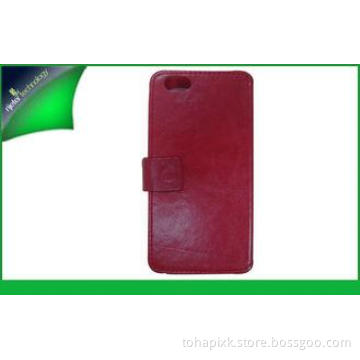Red Smart Apple Iphone Leather Cases Flip PU Leather for Ip